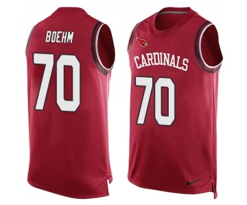 Men's Nike Arizona Cardinals #70 Evan Boehm Limited Red Player Name & Number Tank Top NFL Jersey