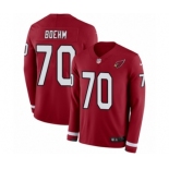 Men's Nike Arizona Cardinals #70 Evan Boehm Limited Red Therma Long Sleeve NFL Jersey