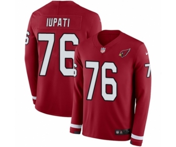 Men's Nike Arizona Cardinals #76 Mike Iupati Limited Red Therma Long Sleeve NFL Jersey