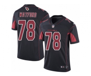 Men's Nike Arizona Cardinals #78 Earl Watford Limited Black Rush NFL Jersey