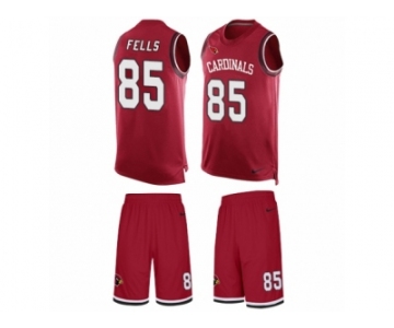 Men's Nike Arizona Cardinals #85 Darren Fells Limited Red Tank Top Suit NFL Jersey