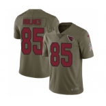 Men's Nike Arizona Cardinals #85 Gabe Holmes Limited Olive 2017 Salute to Service NFL Jersey