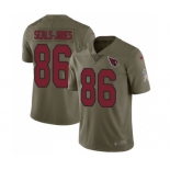 Men's Nike Arizona Cardinals #86 Ricky Seals-Jones Limited Olive 2017 Salute to Service NFL Jersey