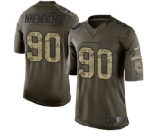 Men's Nike Arizona Cardinals #90 Robert Nkemdiche Limited Green Salute to Service NFL Jersey