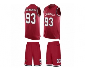 Men's Nike Arizona Cardinals #93 Calais Campbell Limited Red Tank Top Suit NFL Jersey