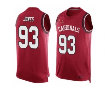 Men's Nike Arizona Cardinals #93 Jarvis Jones Limited Red Player Name & Number Tank Top NFL Jersey