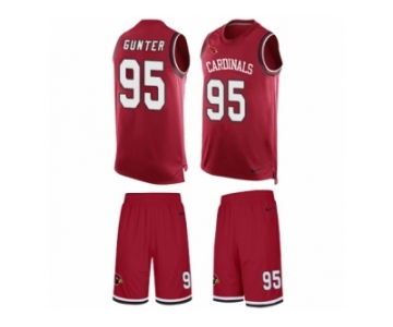 Men's Nike Arizona Cardinals #95 Rodney Gunter Limited Red Tank Top Suit NFL Jersey