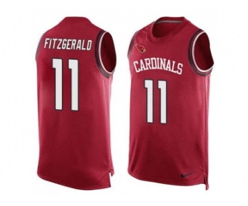 Nike Arizona Cardinals #11 Larry Fitzgerald Red Team Color Men's Stitched NFL Limited Tank Top Jersey