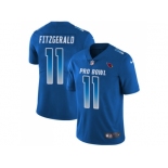 Nike Arizona Cardinals #11 Larry Fitzgerald Royal Men Stitched NFL Limited NFC 2018 Pro Bowl Jersey