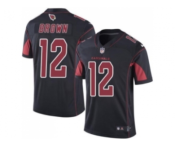 Nike Arizona Cardinals #12 John Brown Black Men's Stitched NFL Limited Rush Jersey