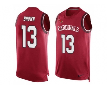 Nike Arizona Cardinals #13 Jaron Brown Red Team Color Men's Stitched NFL Limited Tank Top Jersey