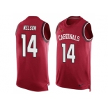 Nike Arizona Cardinals #14 J.J. Nelson Red Team Color Men's Stitched NFL Limited Tank Top Jersey