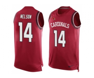 Nike Arizona Cardinals #14 J.J. Nelson Red Team Color Men's Stitched NFL Limited Tank Top Jersey