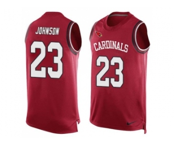 Nike Arizona Cardinals #23 Chris Johnson Red Team Color Men's Stitched NFL Limited Tank Top Jersey