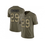 Nike Arizona Cardinals #29 Chase Edmonds Olive Camo Men Stitched NFL Limited 2017 Salute to Service Jersey