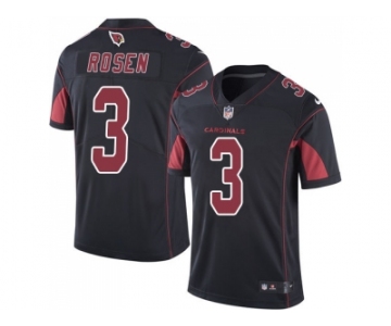 Nike Arizona Cardinals #3 Josh Rosen Black Men Stitched NFL Limited Rush Jersey