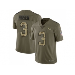 Nike Arizona Cardinals #3 Josh Rosen Olive Camo Men Stitched NFL Limited 2017 Salute to Service Jersey