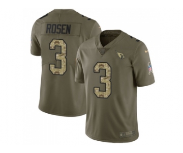 Nike Arizona Cardinals #3 Josh Rosen Olive Camo Men Stitched NFL Limited 2017 Salute to Service Jersey