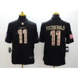 nike nfl jerseys arizona cardinals #11 fitzgerald black[salute to service limited]