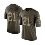 nike nfl jerseys arizona cardinals #21 peterson army green[nike Limited Salute To Service]