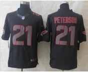 nike nfl jerseys arizona cardinals #21 peterson black[nike impact limited]