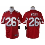 nike nfl jerseys arizona cardinals #26 wells red[nike limited]