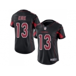 Women Nike Arizona Cardinals #13 Christian Kirk Black Stitched NFL Limited Rush Jersey