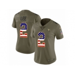 Women Nike Arizona Cardinals #2 Andy Lee Limited Olive USA Flag 2017 Salute to Service NFL Jersey