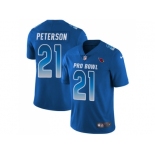 Women Nike Arizona Cardinals #21 Patrick Peterson Royal Stitched NFL Limited NFC 2018 Pro Bowl Jersey