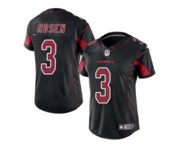 Women Nike Arizona Cardinals #3 Josh Rosen Black Stitched NFL Limited Rush Jersey