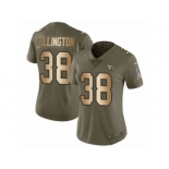 Women Nike Arizona Cardinals #38 Andre Ellington Limited Olive Gold 2017 Salute to Service NFL Jersey