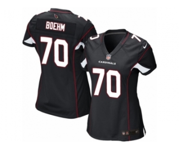 Women Nike Arizona Cardinals #70 Evan Boehm Game Black Alternate NFL Jersey