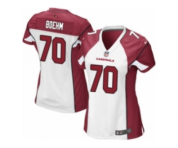 Women Nike Arizona Cardinals #70 Evan Boehm Game White NFL Jersey