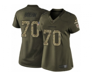 Women Nike Arizona Cardinals #70 Evan Boehm Limited Green Salute to Service NFL Jersey