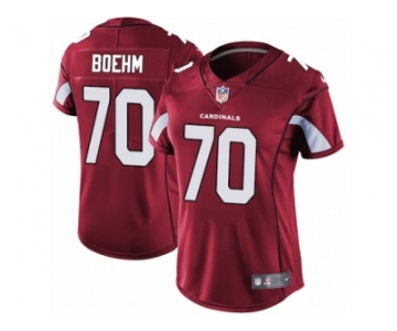 Women Nike Arizona Cardinals #70 Evan Boehm Red Team Color Vapor Untouchable Limited Player NFL Jerse