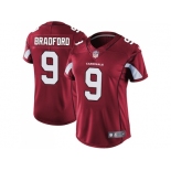 Women Nike Arizona Cardinals #9 Sam Bradford Red Team Color Stitched NFL Vapor Untouchable Limited Jersey