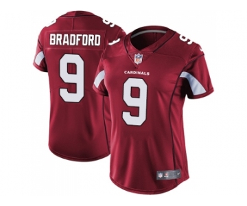 Women Nike Arizona Cardinals #9 Sam Bradford Red Team Color Stitched NFL Vapor Untouchable Limited Jersey