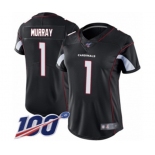 Women's Arizona Cardinals #1 Kyler Murray Black Alternate Vapor Untouchable Limited Player 100th Season Football Jersey