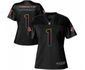 Women's Arizona Cardinals #1 Kyler Murray Game Black Fashion Football Jersey