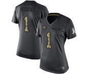 Women's Arizona Cardinals #1 Kyler Murray Limited Black 2016 Salute to Service Football Jersey