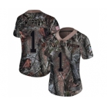 Women's Arizona Cardinals #1 Kyler Murray Limited Camo Rush Realtree Football Jersey