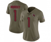 Women's Arizona Cardinals #1 Kyler Murray Limited Olive 2017 Salute to Service Football Jersey