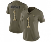 Women's Arizona Cardinals #1 Kyler Murray Limited Olive Camo 2017 Salute to Service Football Jersey