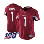 Women's Arizona Cardinals #1 Kyler Murray Red Team Color Vapor Untouchable Limited Player 100th Season Football Jersey