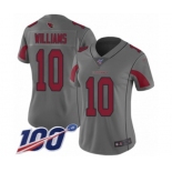 Women's Arizona Cardinals #10 Chad Williams Limited Silver Inverted Legend 100th Season Football Jersey