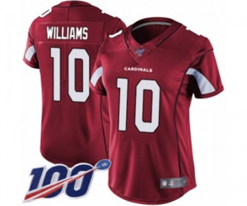 Women's Arizona Cardinals #10 Chad Williams Red Team Color Vapor Untouchable Limited Player 100th Season Football Jersey