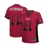 Women's Arizona Cardinals #11 Larry Fitzgerald Elite Red Drift Fashion Football Jersey