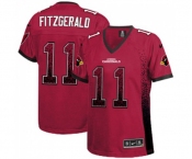 Women's Arizona Cardinals #11 Larry Fitzgerald Elite Red Drift Fashion Football Jersey