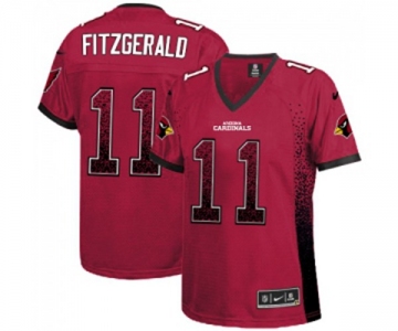 Women's Arizona Cardinals #11 Larry Fitzgerald Elite Red Drift Fashion Football Jersey