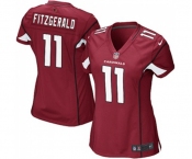 Women's Arizona Cardinals #11 Larry Fitzgerald Game Red Team Color Football Jersey